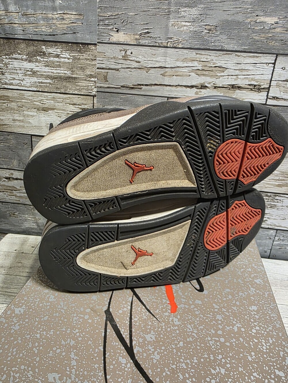 Jordan Kids Sneakers - Gray with Black and Orange Accents - Picture 5 of 6